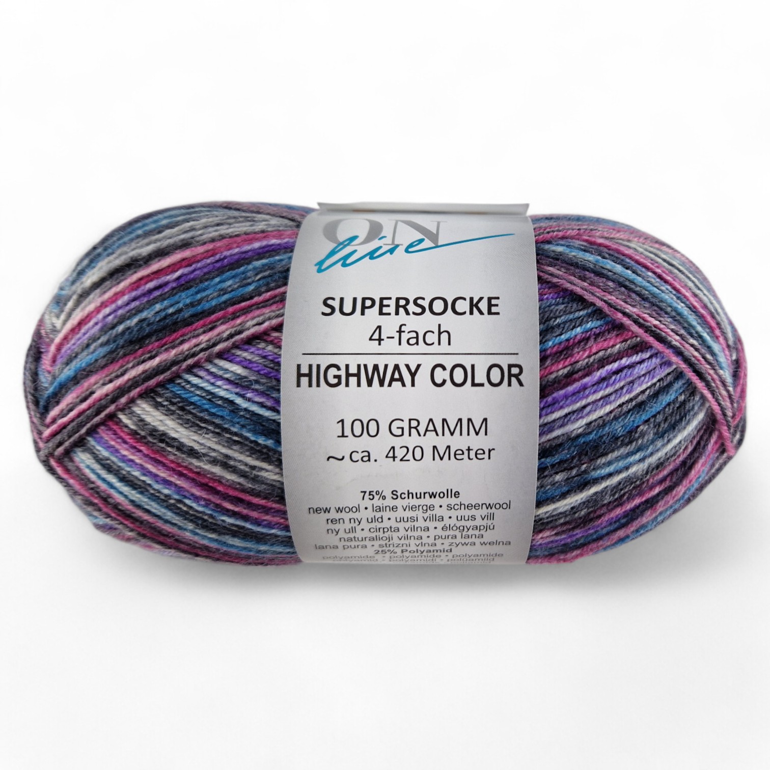 Supersocke Highway Color 4-fach von ONline 3089