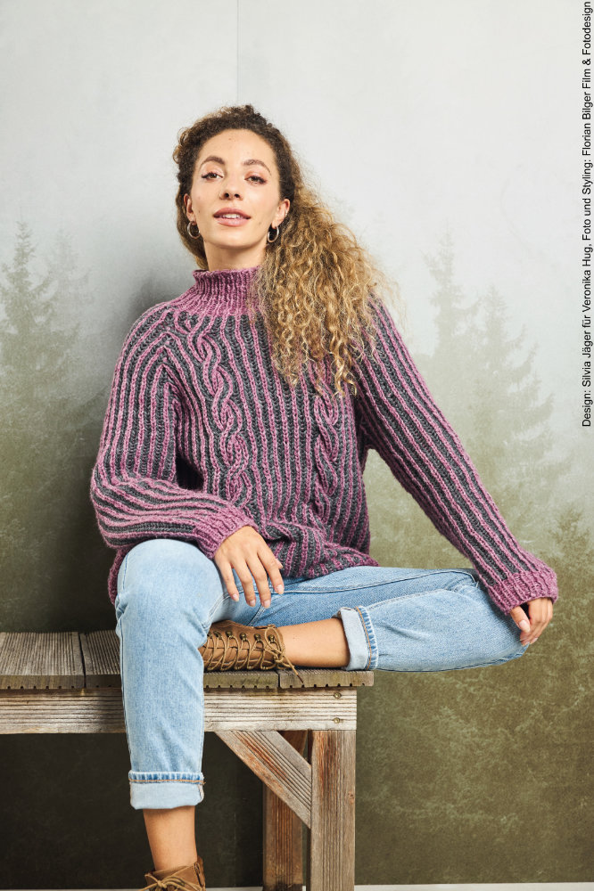 Patent-Pulli Zopf-Hit | Anleitungsheft + Wolle SHEEP  | Stricken | Veronika Hug, Woolly Hugs, Christophorus Verlag