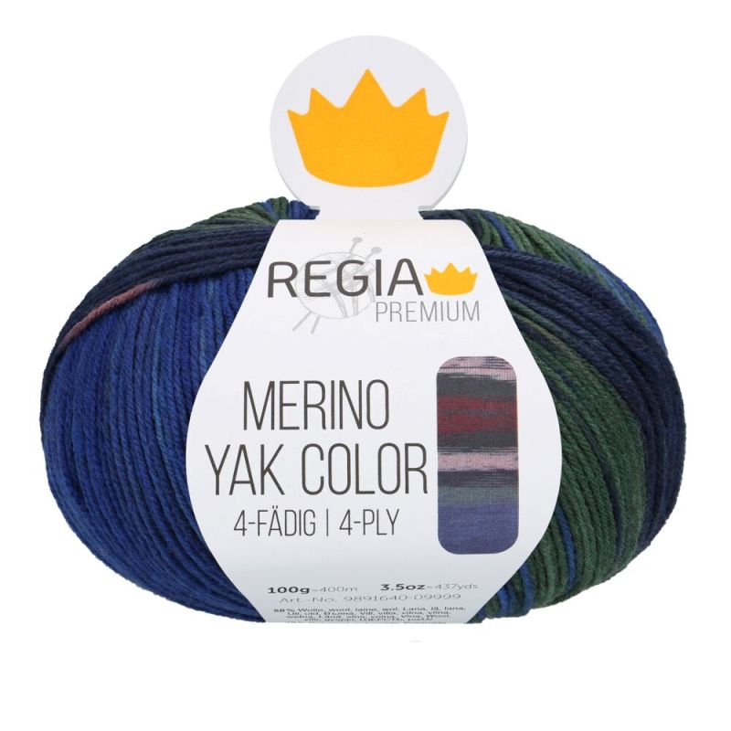 Premium Merino Yak Color 4-fach Sockenwolle 100 g von Regia