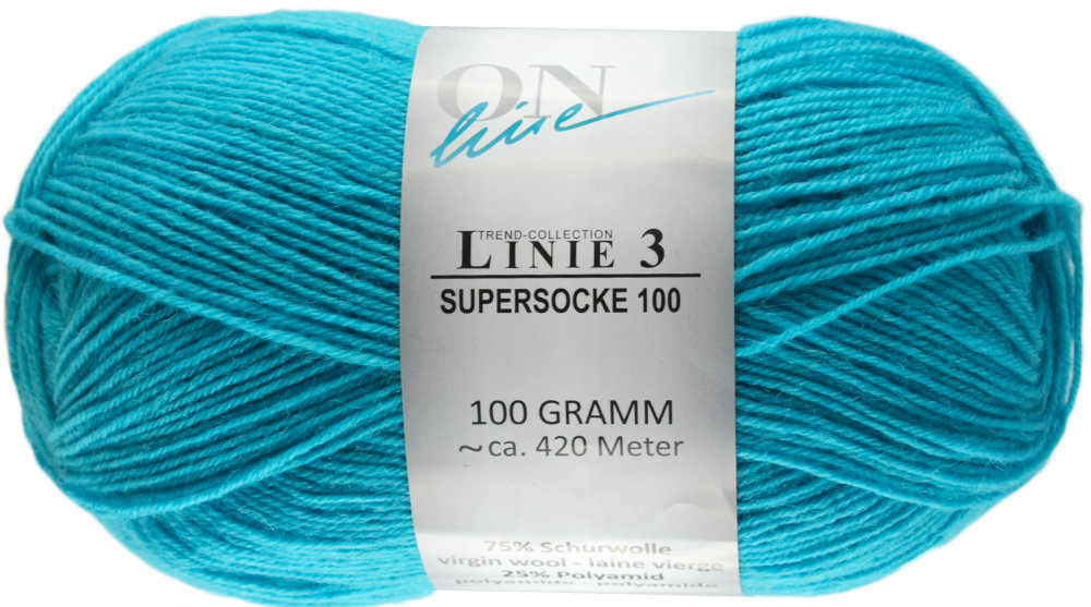 Supersocke 100 Linie 3 Uni 4-fach von ONline 0079