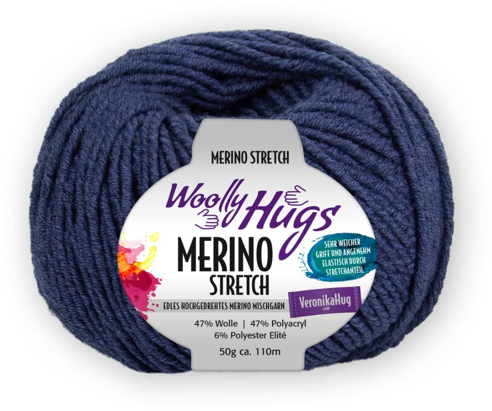 Merino Stretch von Woolly Hugs 0150 - jeans