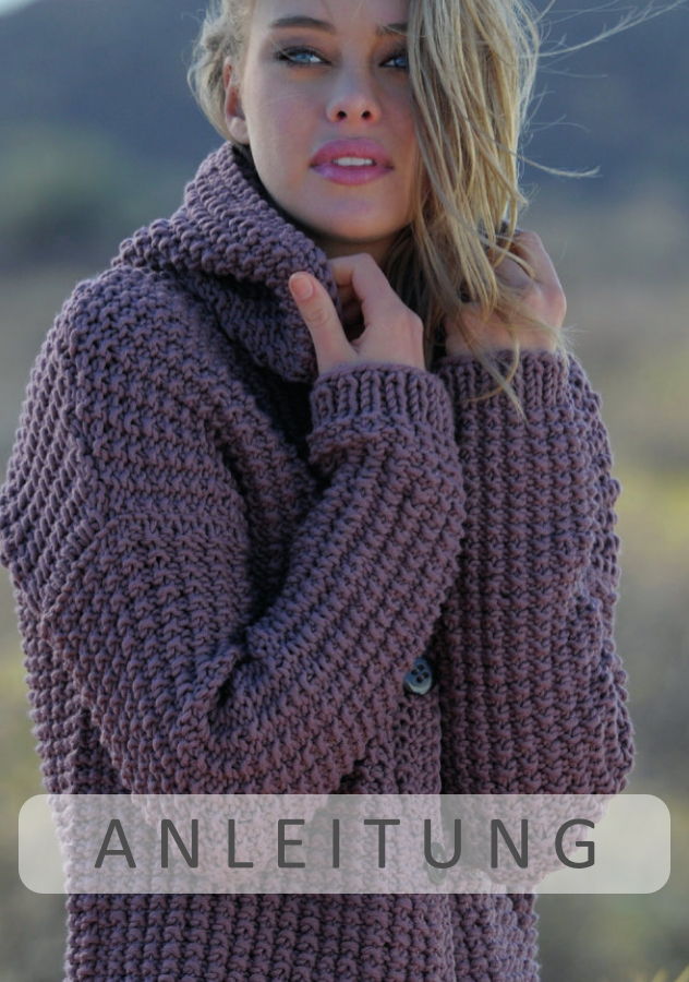 Strukturjacke mit Kapuze | Einzelanleitung | Wolle Montego Linie 55  | Stricken | ONline