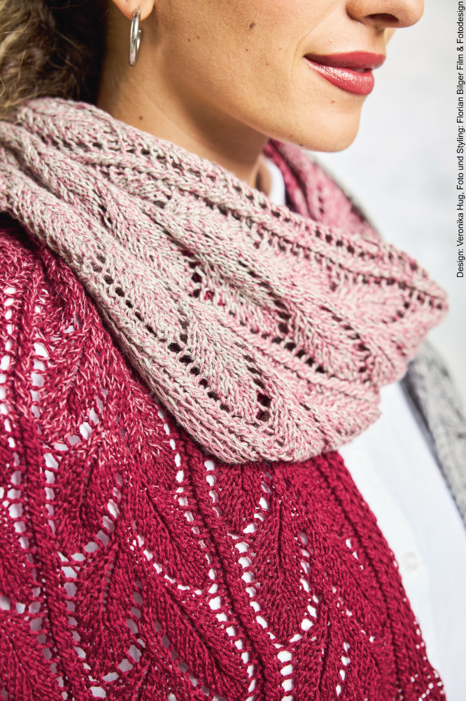 Stola My Date | Anleitungsheft + Wolle BOBBEL cotton 800m  | Stricken | Veronika Hug, Woolly Hugs, Christophorus Verlag