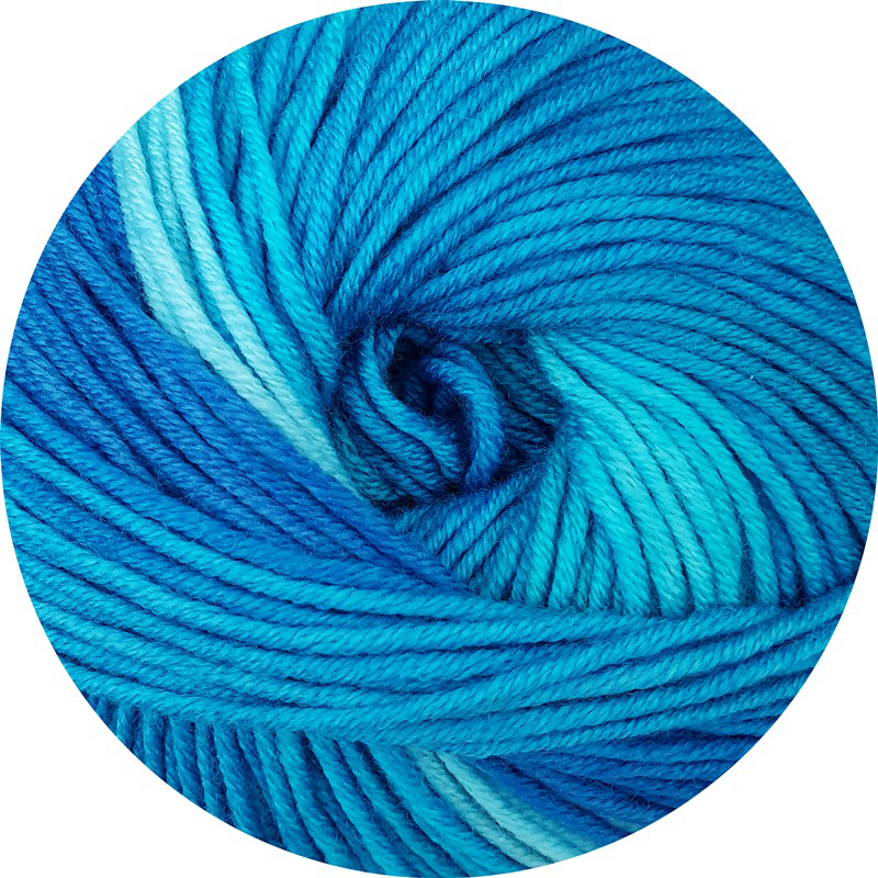 Starwool Linie 4 Design Color von ONline 0217 - türkis/royal/